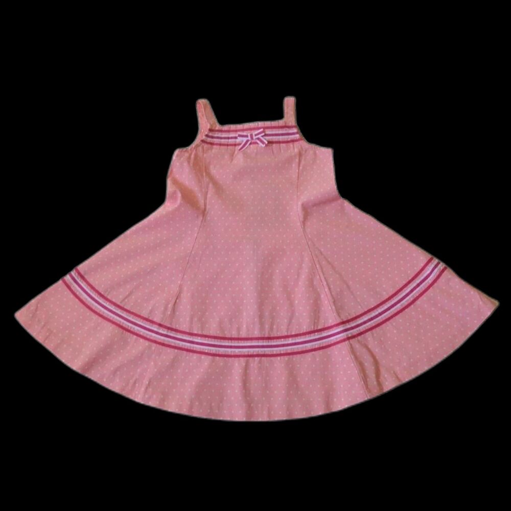 NEW Gymboree kids girls dress 18-24 2T 2 Candy Apple pink white polka dot tank - Picture 2 of 3